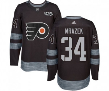 Adidas Philadelphia Flyers #34 Petr Mrazek Premier Black 1917-2017 100th Anniversary NHL Jersey