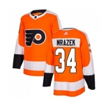 Adidas Philadelphia Flyers #34 Petr Mrazek Premier Orange Home NHL Jersey