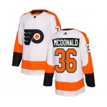 Adidas Philadelphia Flyers #36 Colin McDonald Authentic White Away NHL Jersey