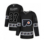 Adidas Philadelphia Flyers #37 Brian Elliott Authentic Black Team Logo Fashion NHL Jersey