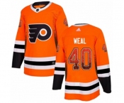 Adidas Philadelphia Flyers #40 Jordan Weal Authentic Orange Drift Fashion NHL Jersey