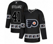 Adidas Philadelphia Flyers #41 Anthony Stolarz Authentic Black Team Logo Fashion NHL Jersey