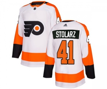 Adidas Philadelphia Flyers #41 Anthony Stolarz Authentic White Away NHL Jersey