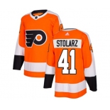 Adidas Philadelphia Flyers #41 Anthony Stolarz Premier Orange Home NHL Jersey