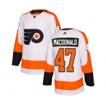 Adidas Philadelphia Flyers #47 Andrew MacDonald Authentic White Away NHL Jersey