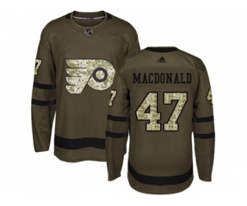 Adidas Philadelphia Flyers #47 Andrew MacDonald Green Salute to Service Stitched NHL Jersey