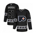 Adidas Philadelphia Flyers #51 Cole Bardreau Authentic Black Team Logo Fashion NHL Jersey