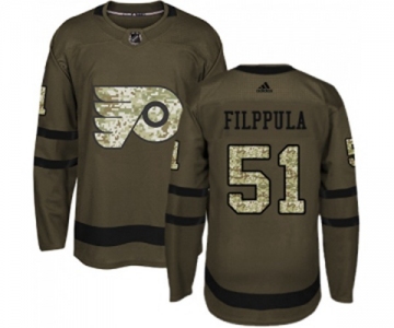 Adidas Philadelphia Flyers #51 Valtteri Filppula Authentic Green Salute to Service NHL Jersey