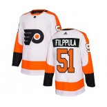 Adidas Philadelphia Flyers #51 Valtteri Filppula Authentic White Away NHL Jersey