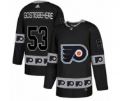 Adidas Philadelphia Flyers #53 Shayne Gostisbehere Authentic Black Team Logo Fashion NHL Jersey