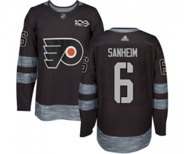 Adidas Philadelphia Flyers #6 Travis Sanheim Authentic Black 1917-2017 100th Anniversary NHL Jersey