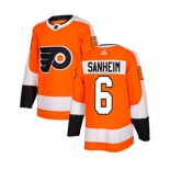 Adidas Philadelphia Flyers #6 Travis Sanheim Authentic Orange Home NHL Jersey