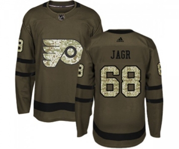 Adidas Philadelphia Flyers #68 Jaromir Jagr Authentic Green Salute to Service NHL Jersey