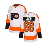 Adidas Philadelphia Flyers #68 Jaromir Jagr Authentic White Away NHL Jersey