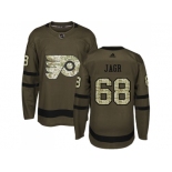 Adidas Philadelphia Flyers #68 Jaromir Jagr Green Salute to Service Stitched NHL Jersey