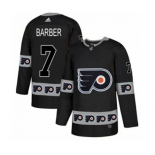 Adidas Philadelphia Flyers #7 Bill Barber Authentic Black Team Logo Fashion NHL Jersey