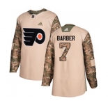 Adidas Philadelphia Flyers #7 Bill Barber Authentic Camo Veterans Day Practice NHL Jersey