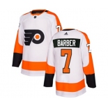 Adidas Philadelphia Flyers #7 Bill Barber Authentic White Away NHL Jersey