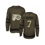 Adidas Philadelphia Flyers #7 Bill Barber Green Salute to Service Stitched NHL Jersey