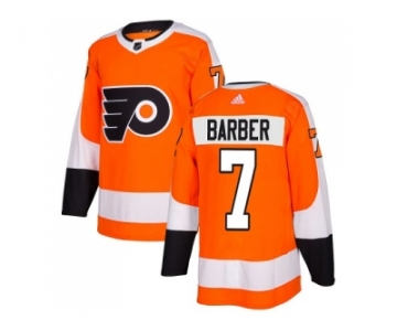 Adidas Philadelphia Flyers #7 Bill Barber Orange Home Authentic Stitched NHL Jersey