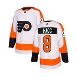 Adidas Philadelphia Flyers #8 Robert Hagg Authentic White Away NHL Jersey