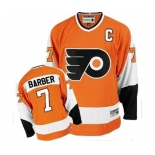 CCM Philadelphia Flyers #7 Bill Barber Authentic Orange Throwback NHL Jersey