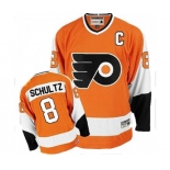 CCM Philadelphia Flyers #8 Dave Schultz Premier Orange Throwback NHL Jersey