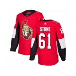 Men Adidas Ottawa Senators #61 Mark Stone Red Home Authentic Stitched NHL Jersey