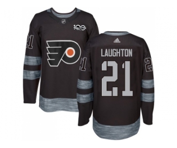 Men Adidas Philadelphia Flyers #21 Scott Laughton Black 1917-2017 100th Anniversary Stitched NHL Jersey