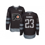 Men Adidas Philadelphia Flyers #23 Brandon Manning Black 1917-2017 100th Anniversary Stitched NHL Jersey