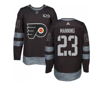 Men Adidas Philadelphia Flyers #23 Brandon Manning Black 1917-2017 100th Anniversary Stitched NHL Jersey