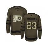 Men Adidas Philadelphia Flyers #23 Brandon Manning Green Salute to Service Stitched NHL Jersey