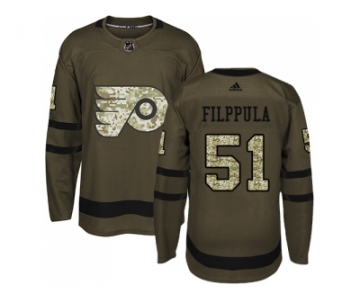 Men Adidas Philadelphia Flyers #51 Valtteri Filppula Green Salute to Service Stitched NHL Jersey