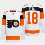 Men Philadelphia Flyers #18 Marc Staal White 2024 Stadium Series Stitched Jersey