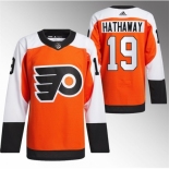 Men Philadelphia Flyers #19 Garnet Hathaway 2023 24 Orange Stitched Jersey