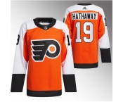 Men Philadelphia Flyers #19 Garnet Hathaway 2023 24 Orange Stitched Jersey