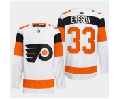 Men Philadelphia Flyers #33 Samuel Ersson White 2024 Stadium Series Stitched Jersey