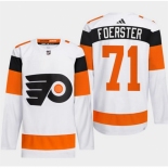 Men Philadelphia Flyers #71 Tyson Foerster White 2024 Stadium Series Stitched Jersey