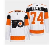 Men Philadelphia Flyers #74 Owen Tippett White 2024 Stadium Series Stitched JerseyS