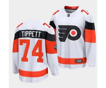 Men Philadelphia Flyers #74 Owen Tippett White 2024 Stadium Series Stitched Jersey