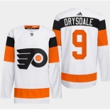 Men Philadelphia Flyers #9 Jamie Drysdale White 2024 Stadium Series Stitched Jersey