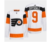 Men Philadelphia Flyers #9 Jamie Drysdale White 2024 Stadium Series Stitched Jersey