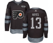 Men's Flyers #13 Kevin Hayes Black 1917-2017 100th Anniversary Stitched Hockey Jersey