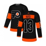 Men's Flyers #13 Kevin Hayes Black Alternate Authentic Stitched Hockey Jersey