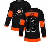 Men's Flyers #13 Kevin Hayes Black Alternate Authentic Stitched Hockey Jersey