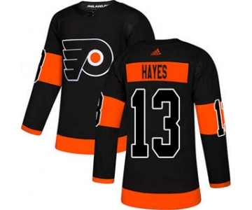 Men's Flyers #13 Kevin Hayes Black Alternate Authentic Stitched Hockey Jersey