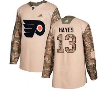 Men's Flyers #13 Kevin Hayes Camo Authentic 2017 Veterans Day Stitched Hockey Jersey