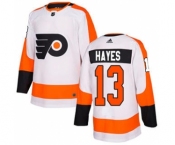 Men's Flyers #13 Kevin Hayes White Road Authentic Stitched Hockey Jersey