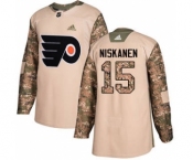 Men's Flyers #15 Matt Niskanen Camo Authentic 2017 Veterans Day Stitched Hockey Jersey