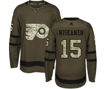 Men's Flyers #15 Matt Niskanen Green Salute to Service Stitched Hockey Jersey